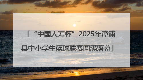 “中国人寿杯”2025年漳浦县中小学生篮球联赛圆满落幕