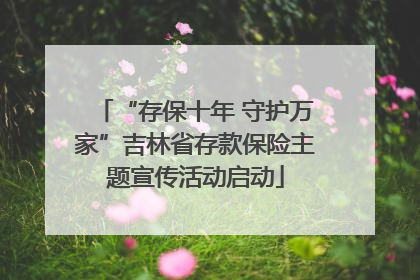 “存保十年 守护万家”吉林省存款保险主题宣传活动启动
