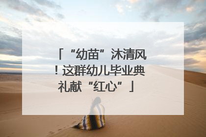 “幼苗”沐清风！这群幼儿毕业典礼献“红心”