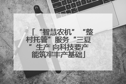 “智慧农机”“整村托管”服务“三夏”生产 向科技要产能筑牢丰产基础