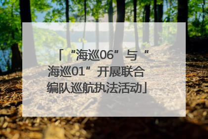 “海巡06”与“海巡01”开展联合编队巡航执法活动