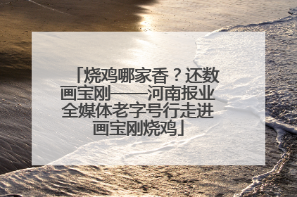 烧鸡哪家香？还数画宝刚——河南报业全媒体老字号行走进画宝刚烧鸡