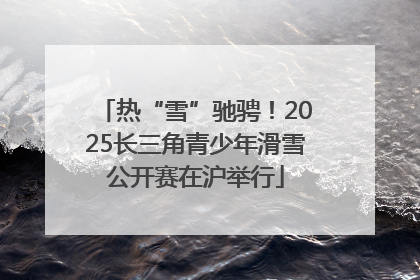 热“雪”驰骋！2025长三角青少年滑雪公开赛在沪举行