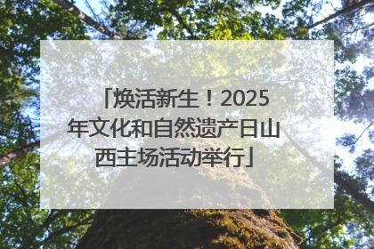 焕活新生！2025年文化和自然遗产日山西主场活动举行