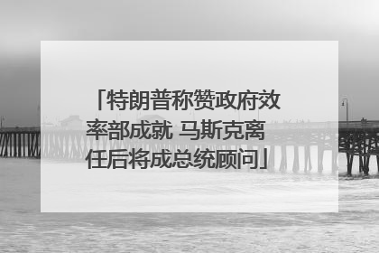 特朗普称赞政府效率部成就 马斯克离任后将成总统顾问