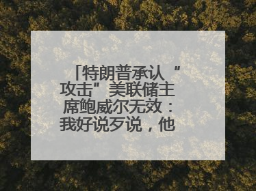 特朗普承认“攻击”美联储主席鲍威尔无效：我好说歹说，他就是不降息
