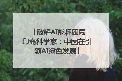 破解AI能耗困局 印裔科学家：中国在引领AI绿色发展