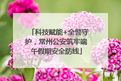 科技赋能+全警守护，常州公安筑牢端午假期安全防线