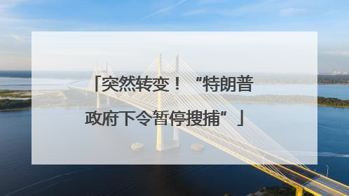 突然转变！“特朗普政府下令暂停搜捕”