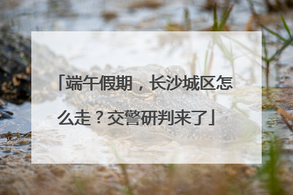 端午假期，长沙城区怎么走？交警研判来了