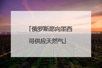 俄罗斯愿向墨西哥供应天然气