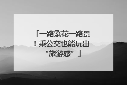 一路繁花一路景！乘公交也能玩出“旅游感”