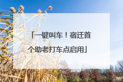 一键叫车！宿迁首个助老打车点启用