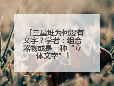 三星堆为何没有文字？学者：组合器物或是一种“立体文字”