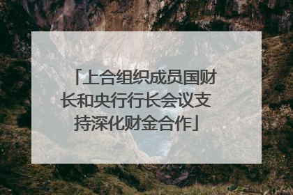 上合组织成员国财长和央行行长会议支持深化财金合作