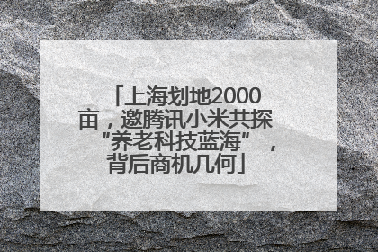 上海划地2000亩，邀腾讯小米共探“养老科技蓝海”，背后商机几何