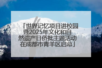 世界记忆项目进校园暨2025年文化和自然遗产日侨批主题活动在成都市青羊区启幕