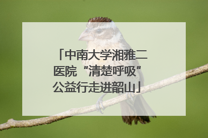 中南大学湘雅二医院“清楚呼吸”公益行走进韶山