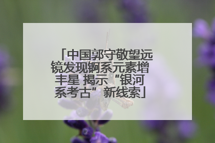 中国郭守敬望远镜发现锕系元素增丰星 揭示“银河系考古”新线索