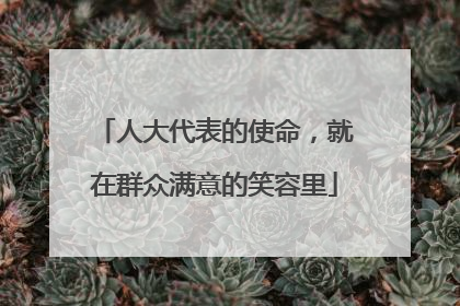 人大代表的使命，就在群众满意的笑容里