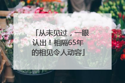 从未见过，一眼认出！相隔65年的相见令人动容
