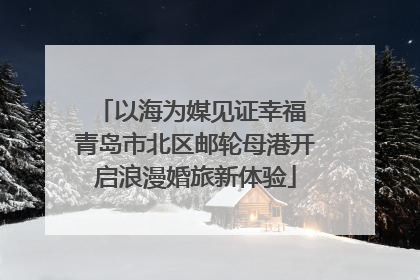 以海为媒见证幸福 青岛市北区邮轮母港开启浪漫婚旅新体验