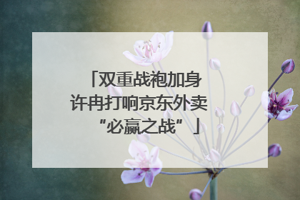 双重战袍加身 许冉打响京东外卖“必赢之战”