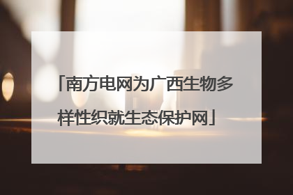 南方电网为广西生物多样性织就生态保护网