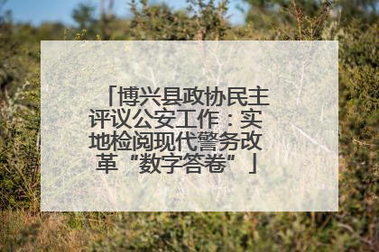 博兴县政协民主评议公安工作：实地检阅现代警务改革“数字答卷”