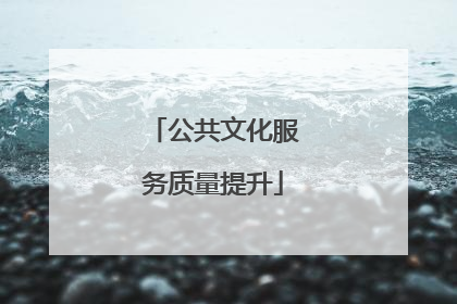 公共文化服务质量提升