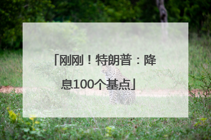 刚刚！特朗普：降息100个基点