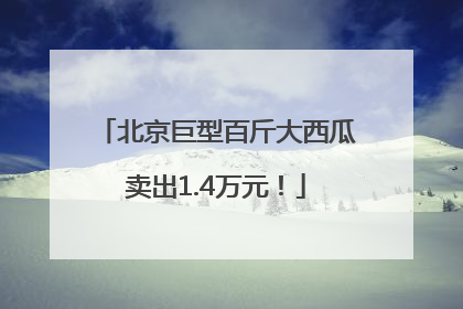 北京巨型百斤大西瓜卖出1.4万元！