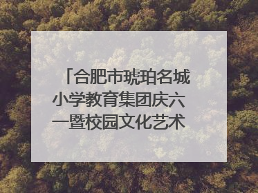 合肥市琥珀名城小学教育集团庆六一暨校园文化艺术节闭幕式文艺汇演圆满举行