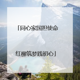 同心家国担使命 红柳筑梦践初心
