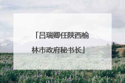 吕瑞卿任陕西榆林市政府秘书长