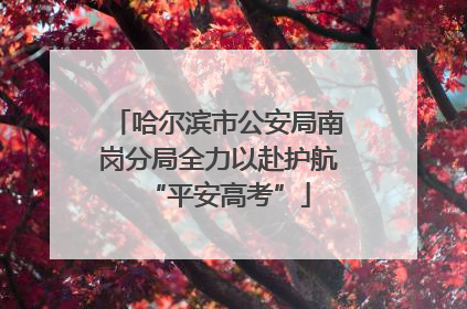 哈尔滨市公安局南岗分局全力以赴护航“平安高考”