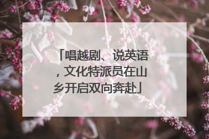 唱越剧、说英语，文化特派员在山乡开启双向奔赴