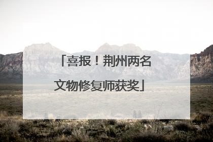 喜报！荆州两名文物修复师获奖