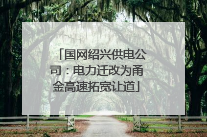 国网绍兴供电公司：电力迁改为甬金高速拓宽让道