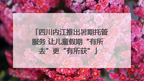四川内江推出暑期托管服务 让儿童假期“有所去”更“有所获”