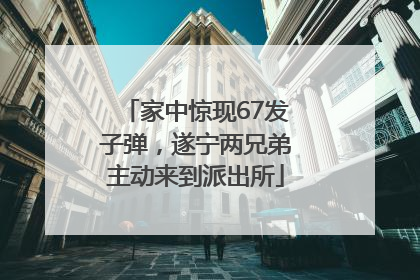 家中惊现67发子弹，遂宁两兄弟主动来到派出所