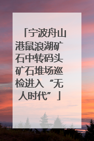 宁波舟山港鼠浪湖矿石中转码头矿石堆场巡检进入“无人时代”