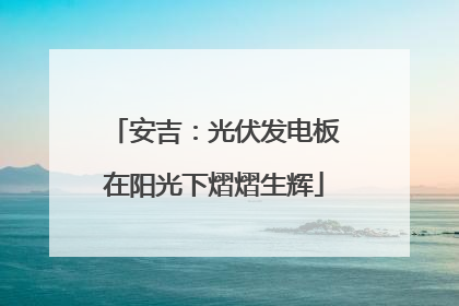 安吉：光伏发电板在阳光下熠熠生辉