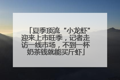 夏季顶流“小龙虾”迎来上市旺季，记者走访一线市场，不到一杯奶茶钱就能买斤虾