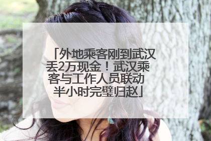 外地乘客刚到武汉丢2万现金！武汉乘客与工作人员联动 半小时完璧归赵