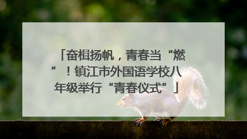 奋楫扬帆，青春当“燃”！镇江市外国语学校八年级举行“青春仪式”