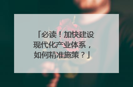 必读！加快建设现代化产业体系，如何精准施策？