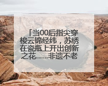 当00后指尖穿梭云锦经纬，苏绣在瓷瓶上开出创新之花……非遗不老，又新又潮