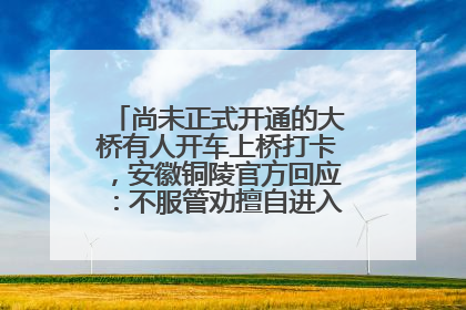尚未正式开通的大桥有人开车上桥打卡，安徽铜陵官方回应：不服管劝擅自进入，已采取措施