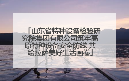 山东省特种设备检验研究院集团有限公司筑牢高原特种设备安全防线 共绘拉萨美好生活画卷